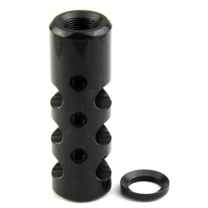1/2"x28 or 1/2"x36 or 5/8"x24 Thread Full Size Muzzle Brake For .223/5.56 or 9mm or .308