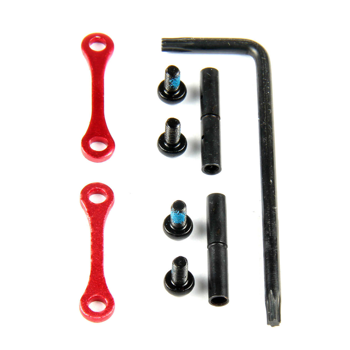 AR-15 Anti-Rotation Pin Set in Anodized Clear Aluminum