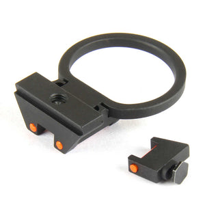 10mm High Profile Front /Rear Sight With Fiber Optic Charging Handle Glock