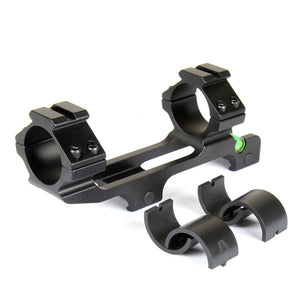 Cantilever 1" To 30mm Scope Mount With Bubble Level Picatinny Rails
