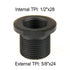 Steel Adapter Muzzle Thread Convert 1/2x28 TPI to 5/8x24 TPI w/ Washer