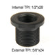 Steel Adapter Muzzle Thread Convert 1/2x28 TPI to 5/8x24 TPI w/ Washer