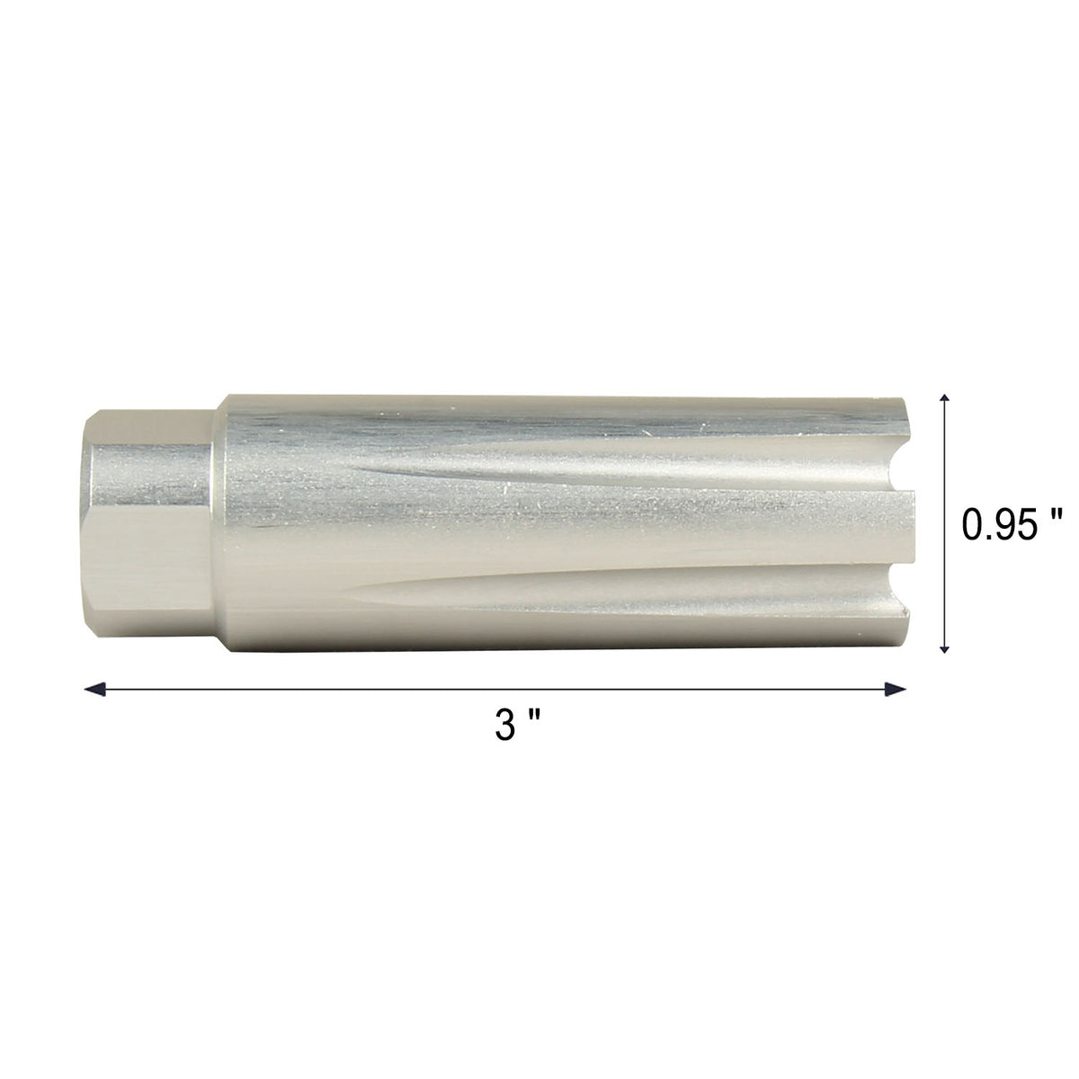 thumbnail image 2 of Red Slant Forwarder Port Muzzle Brake Compensator 1/2x28 TPI .223/5.56 | Aluminum Rifle Brake 2 of 6