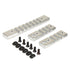 SILVER 3PCS COMBO M-Lok ALUMINUM Rail Mount Handguard Section 7 3 3 Slot Picatinny Weaver