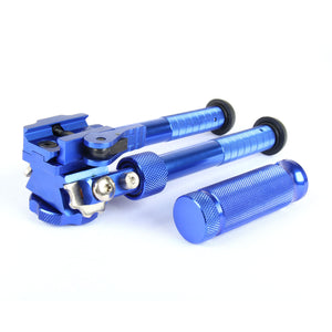 BLUE 6.5 to 9 Inches Swivel Tiltable Quick Release Bipod With Grip
