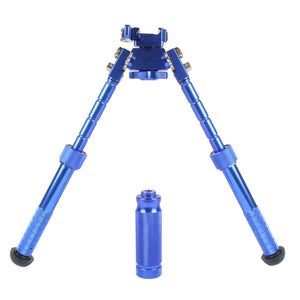BLUE 6.5 to 9 Inches Swivel Tiltable Quick Release Bipod With Grip