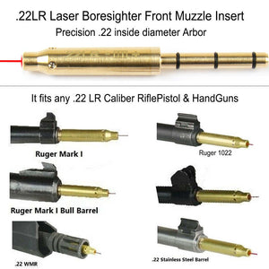 .22LR Laser Bore Sight, Sighter, Front Insert Arbor Boresighter Precision Fit