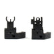 New ALUMINUM 45 Degree Offset Front & Rear Backup Sight Fit Picatinny Weaver Rail (FRS45AL-2-B))