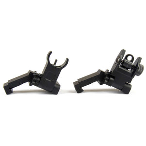 New ALUMINUM 45 Degree Offset Front & Rear Backup Sight Fit Picatinny Weaver Rail (FRS45AL-2-B))