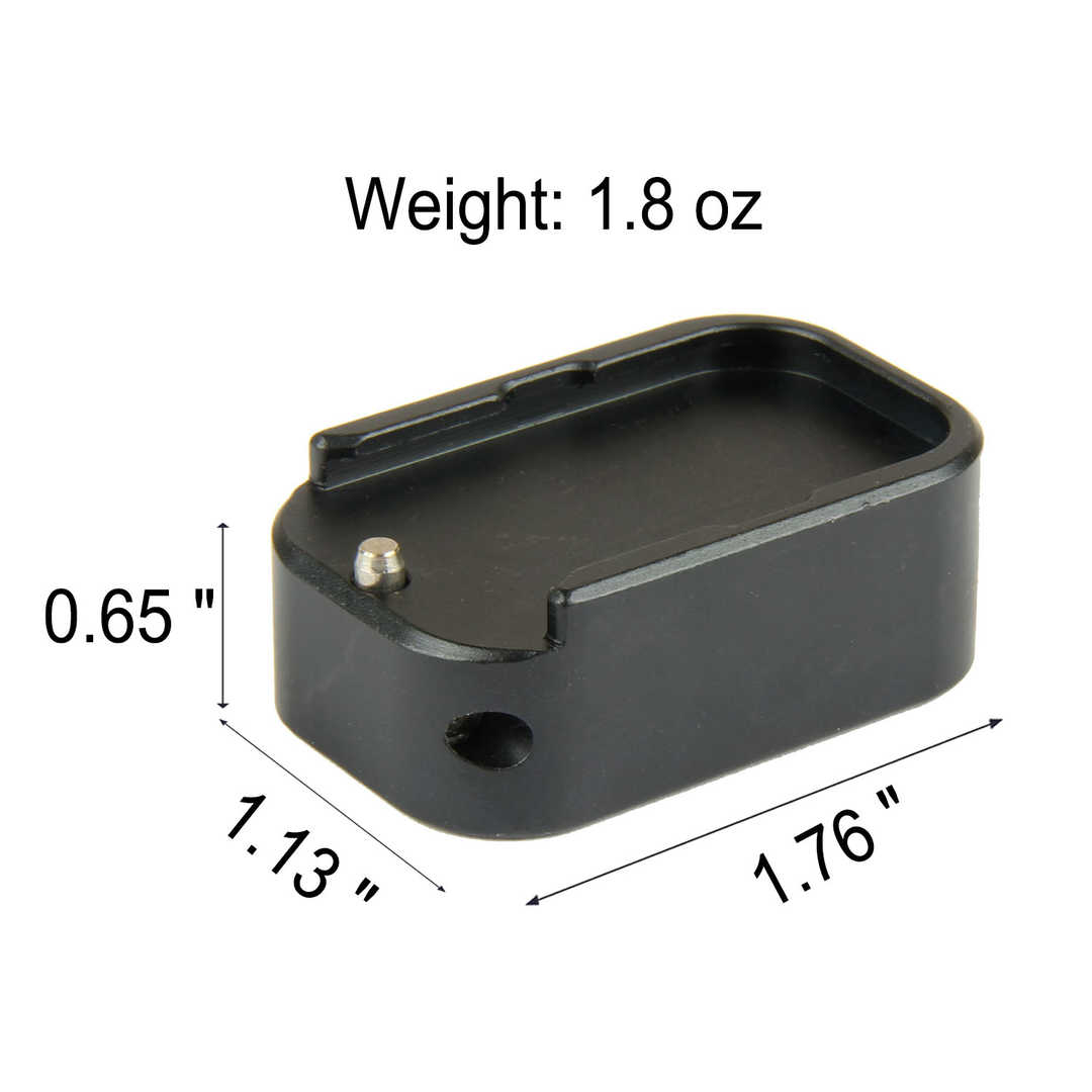 Killer Innovations Velocity Magazine Base Pad For Glock 9mm/.40 - Red Anodized Aluminum, Low Profile
