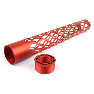 AR-15 15" Free Float Round Hollow Out Handguard RED