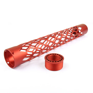 AR-15 15" Free Float Round Hollow Out Handguard RED