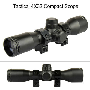 Tactical 4X32 Compact Mil-Dot OR RANGEFINDER Scope w/ 1" Dovetail Rings