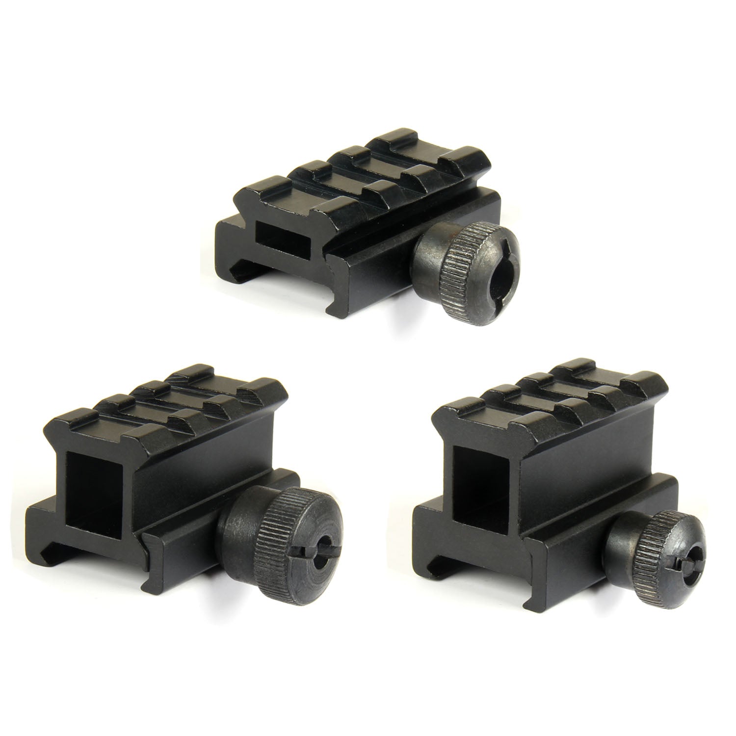 Flat top See Through Riser Scope Rail Mount 3 slot Picatinny Weaver ...