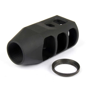 Steel 49/64x20 TPI Competition Grade Tanker Muzzle Brake for .50 Beowulf (MZ-18-09)