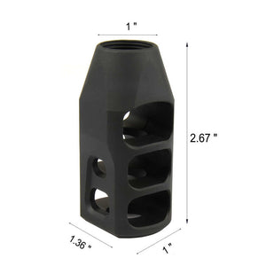 Steel 49/64x20 TPI Competition Grade Tanker Muzzle Brake for .50 Beowulf (MZ-18-09)