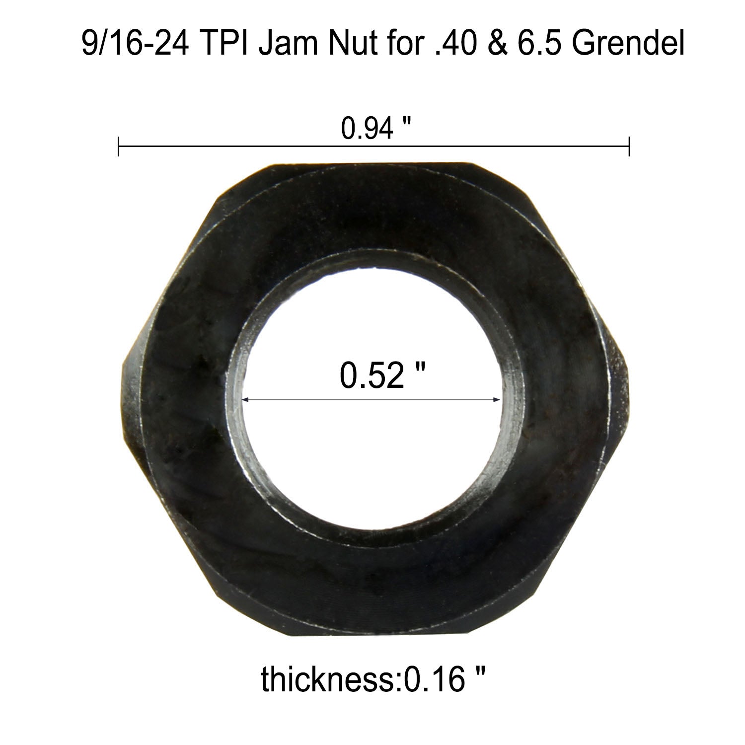 Aluminum Muzzle Brake Compensator - 9/16x24 Thread For .40 Caliber Rifles With Crush Washer