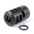 Black Aluminum Ruger Mark IV 22/45 1/2"x28 TPI Muzzle Brake .22LR