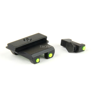 Blue Fiber Optic Front & Rear Sight For Glock Gen 1-4