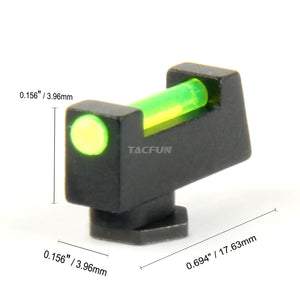 Blue Fiber Optic Front & Rear Sight For Glock Gen 1-4