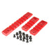 RED 3PCS COMBO KEYMOD ALUMINUM Rail Mount Handguard Section 7 3 3 Slot Picatinny Weaver