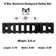 M-LOK Picatinny Weaver Hollow 9 Slot Rail Section - Aluminum