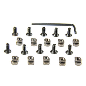 10 Sets Pack Steel M-LOK Nut Standard Screw For Rail Sections