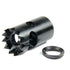 1/2"x28 or 1/2"x36 or 5/8"x24 Thread Short Shark Style Muzzle Brake For .223/5.56 or 9mm or .308