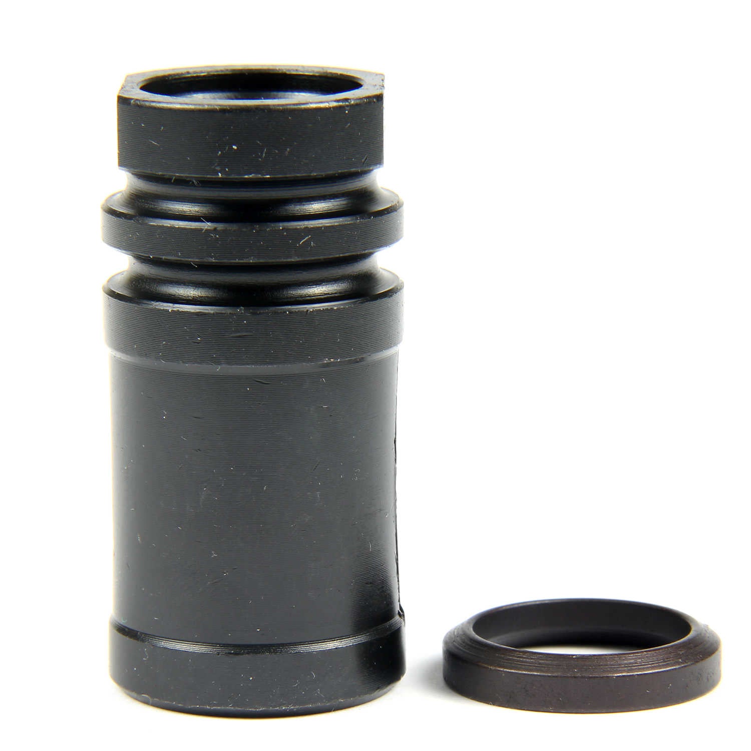 Stainless Steel Muzzle Brake 1/2x28 TPI For .223/5.56/.22LR W/ Crush Washer & Jam Nut