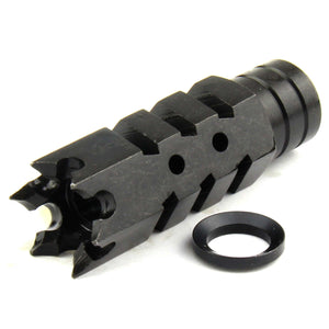 1/2"x28 or 5/8"x24 Thread Shark Muzzle Brake For .223/5.56 or .308