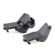 Alumimum 45 Degree Offset BUIS Front & Rear Backup Sight Fit Picatinny Weaver Rail