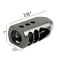 5/8x32 Competition Grade Tanker Muzzle Brake, Steel with Black Phosphate Finish for .458 Socom