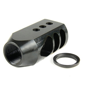 5/8x32 Competition Grade Tanker Muzzle Brake, Steel with Black Phosphate Finish for .458 Socom