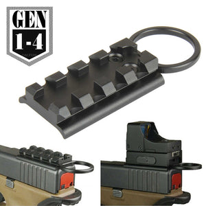 Rear Sight and Top Weaver Mount With Charging Handle Fits Glock GEN 1-4