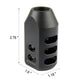 Tanker Style Muzzle Brake .50 Beowulf 3/4 x 24 TPI With Jam Nut
