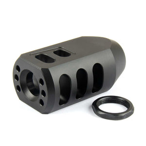 Tanker Style Muzzle Brake .50 Beowulf 49/64x20 TPI With Jam Nut
