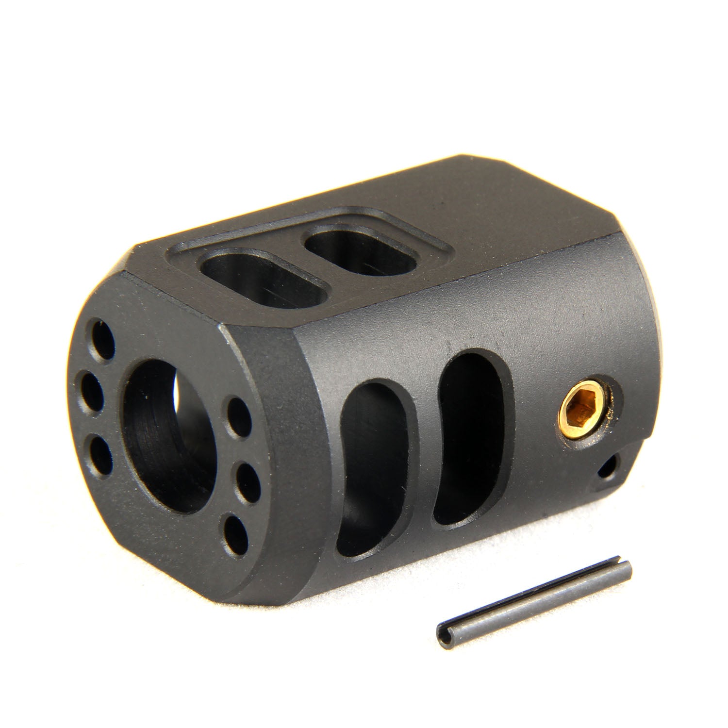 Aluminum Muzzle Brake Compensator - 9/16x24 Thread For .40 Caliber Rifles With Crush Washer