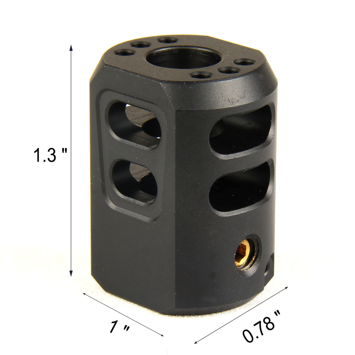 9MM Muzzle Brake 1/2x28 TPI Compensator for GLOCK #1812G – TACFUN