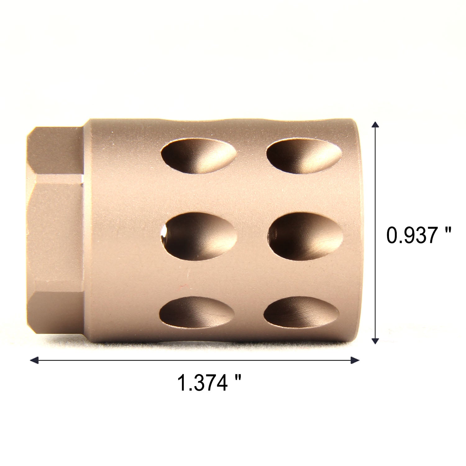 9MM Muzzle Brake 1/2x28 TPI Compensator for GLOCK – TACFUN