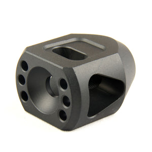 9MM Tanker Style Short Muzzle Brake 1/2x28 TPI Compensator