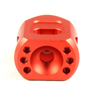 Tanker Style Muzzle Brake - 1/2x28 Thread For .223/5.56 Rifles, Low Concussion, Steel