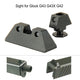 Aluminum Front & Rear Sight For Glock G43 G43X G42 Slim Slide