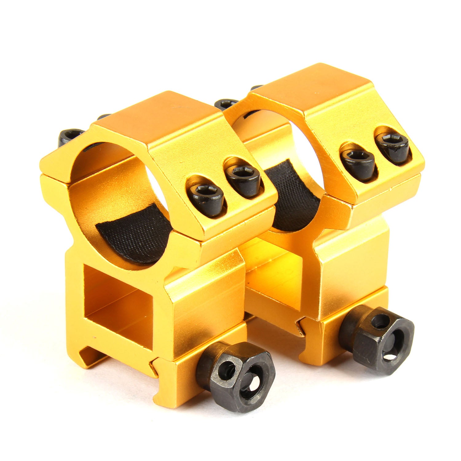 GOLD A Pair 25.4mm / 1 Inch Scope Ring Picatinny weaver Rail Mount – TACFUN