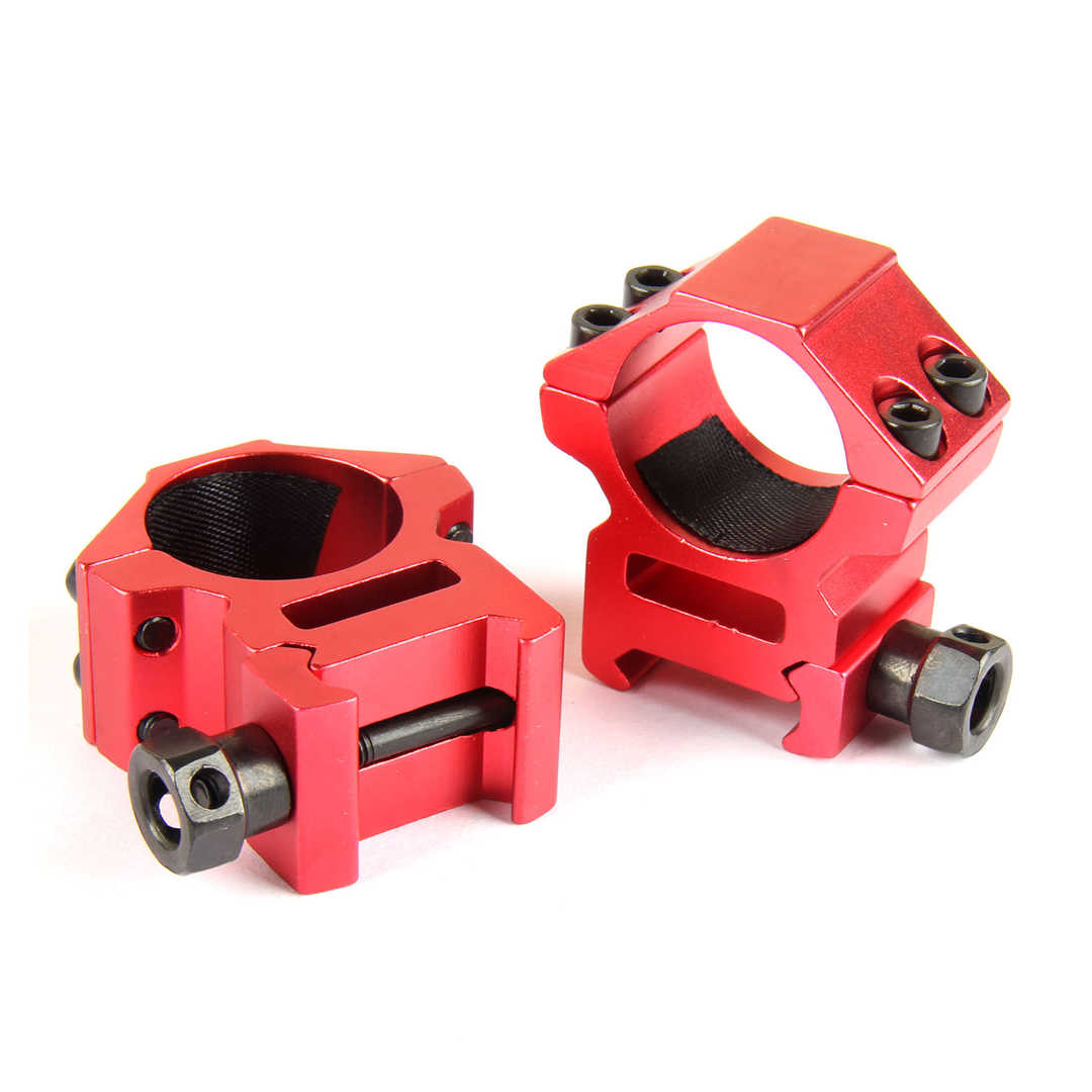 RED A Pair 25.4mm / 1 Inch Scope Ring Picatinny weaver Rail Mount – TACFUN