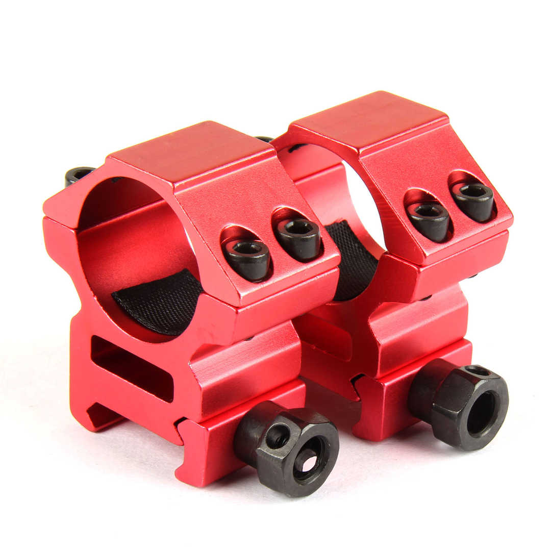 RED A Pair 25.4mm / 1 Inch Scope Ring Picatinny weaver Rail Mount – TACFUN