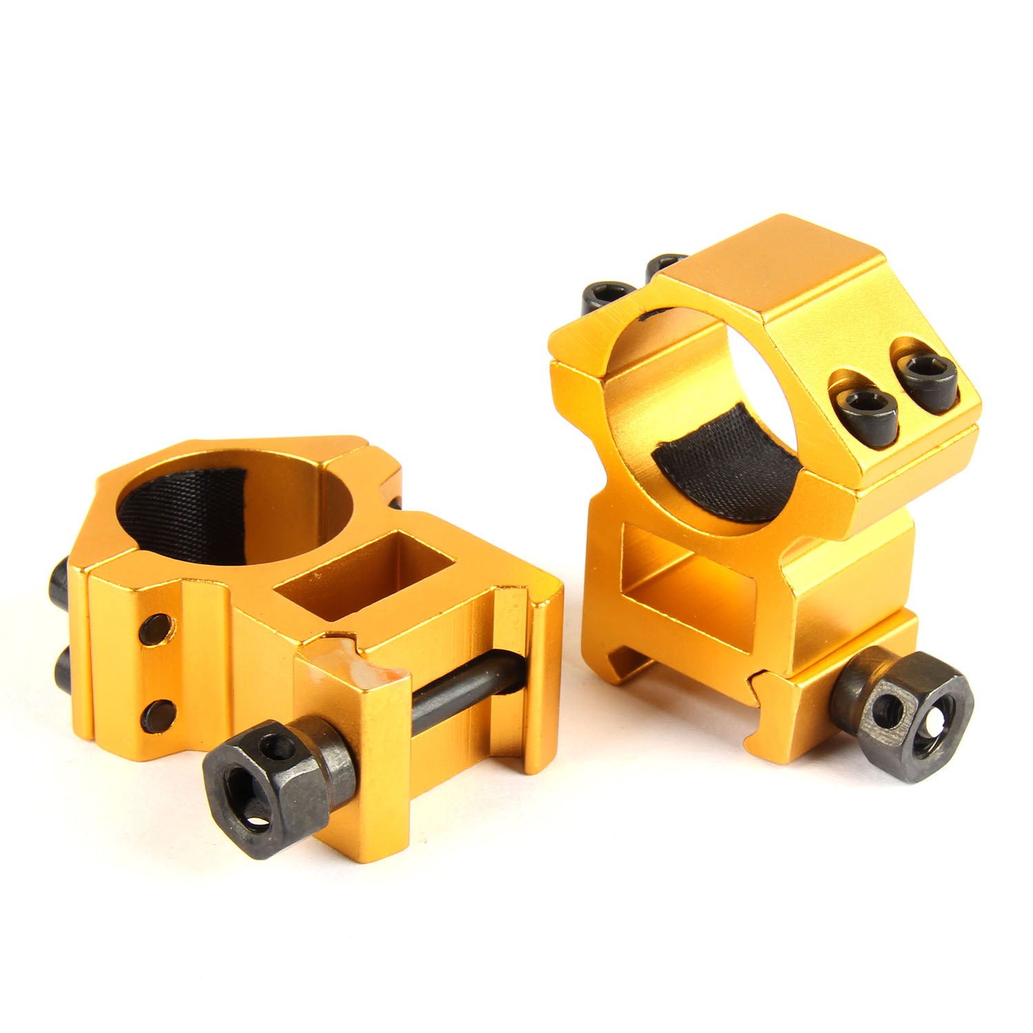 GOLD A Pair 25.4mm / 1 Inch Scope Ring Picatinny weaver Rail Mount – TACFUN