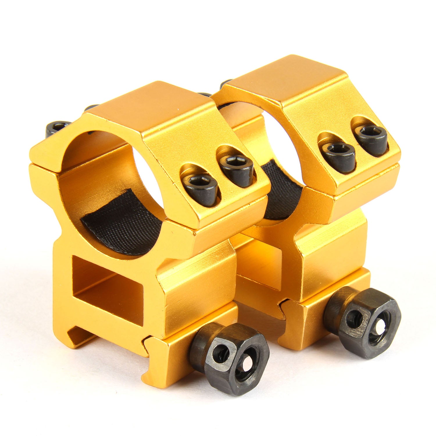GOLD A Pair 25.4mm / 1 Inch Scope Ring Picatinny weaver Rail Mount – TACFUN