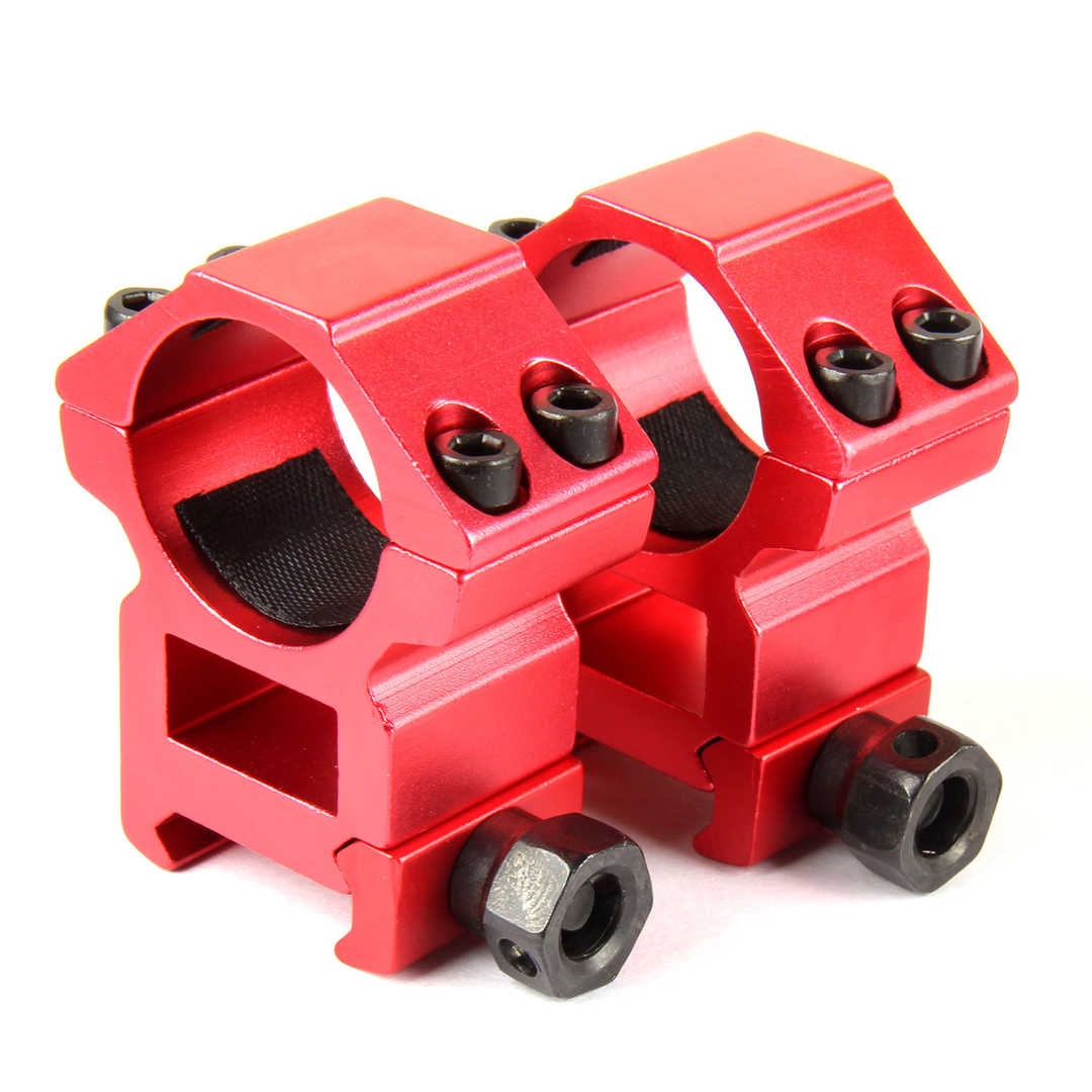 RED A Pair 25.4mm / 1 Inch Scope Ring Picatinny weaver Rail Mount – TACFUN