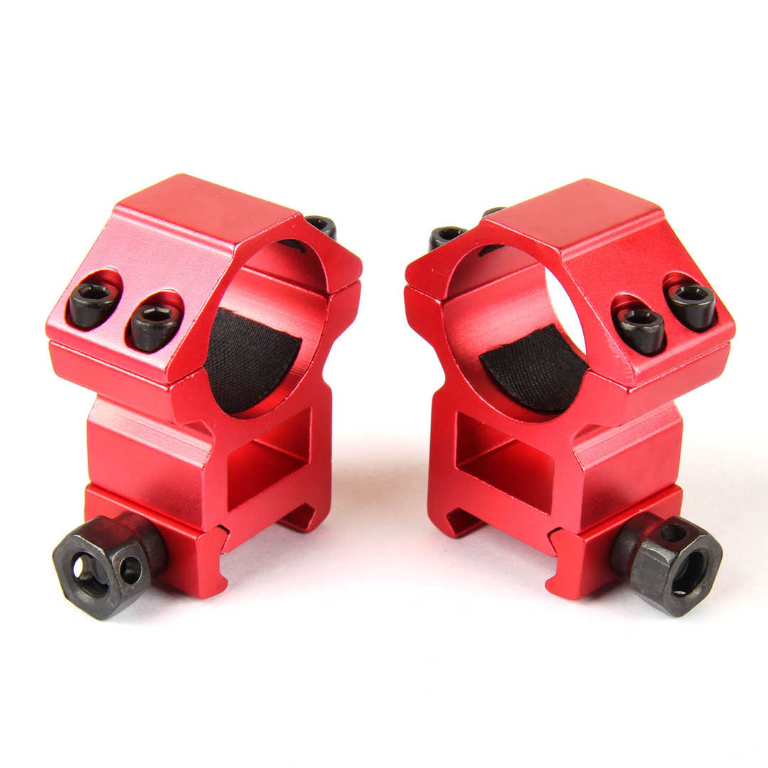 RED A Pair 25.4mm / 1 Inch Scope Ring Picatinny weaver Rail Mount – TACFUN
