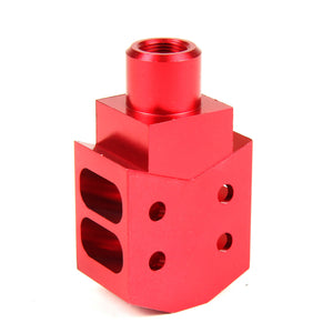RED 1/2"x28 or 1/2"x36 Thread Tanker Style Muzzle Brake For .223/5.56 or 9mm